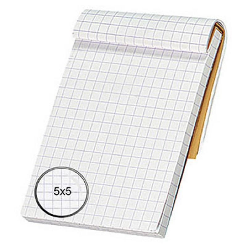 RHODIA BLOC AGRAFÉ EN-TÊTE RHODIA - 7,4 X 10,5 CM - A7 - COLORIS : BLANC - 5X5 (PRIX À L'UNITÉ)