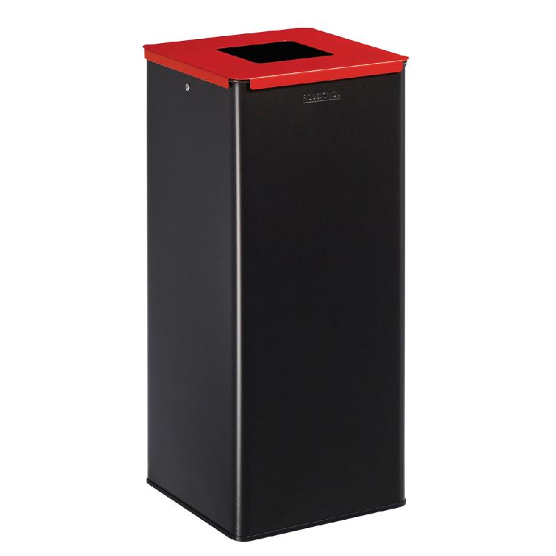 ROSSIGNOL Poubelle de  tri selectif 40 L calitri - tri metal - gris manganese / rouge signalisation_0