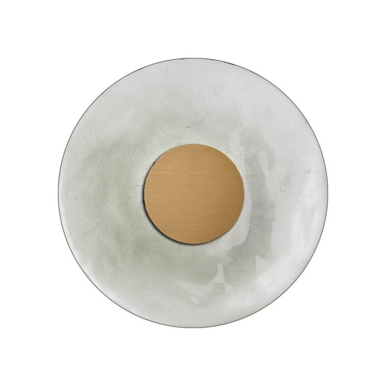 ROSSINI ILLUMINAZIONE Solaris – Applique Design 12W Or 3000K Avec Verre Fumé Martelé, Cri90, Phase Cut Dimmable - Groupe Rossini - gris SOL006ORFU_0