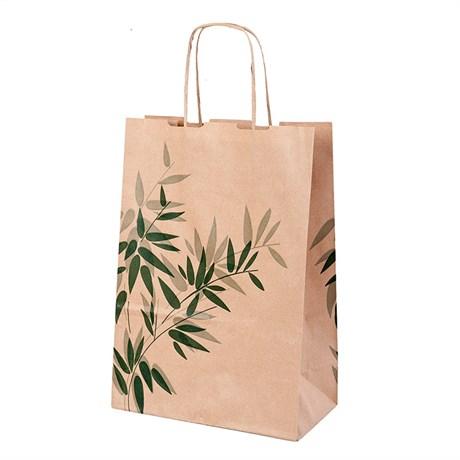 SAC CABAS AVEC ANSES FEEL GEEN 20+10X29 CM KRAFT NATUREL (VENDU PAR 250)