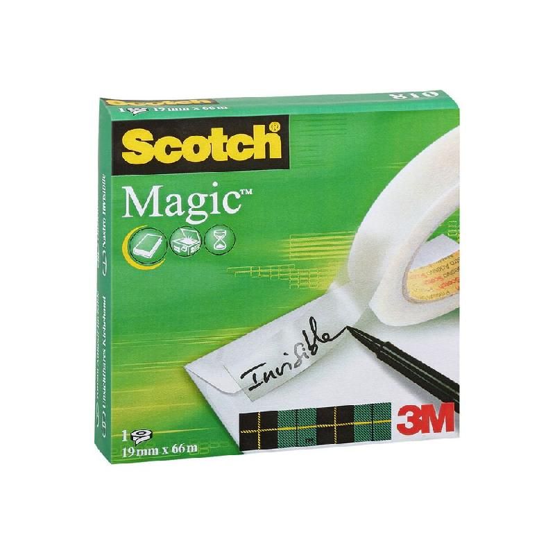 SCOTCH® RUBAN ADHÉSIF INVISIBLE MAGIC TAPE SCOTCH 19 MM X 66 M