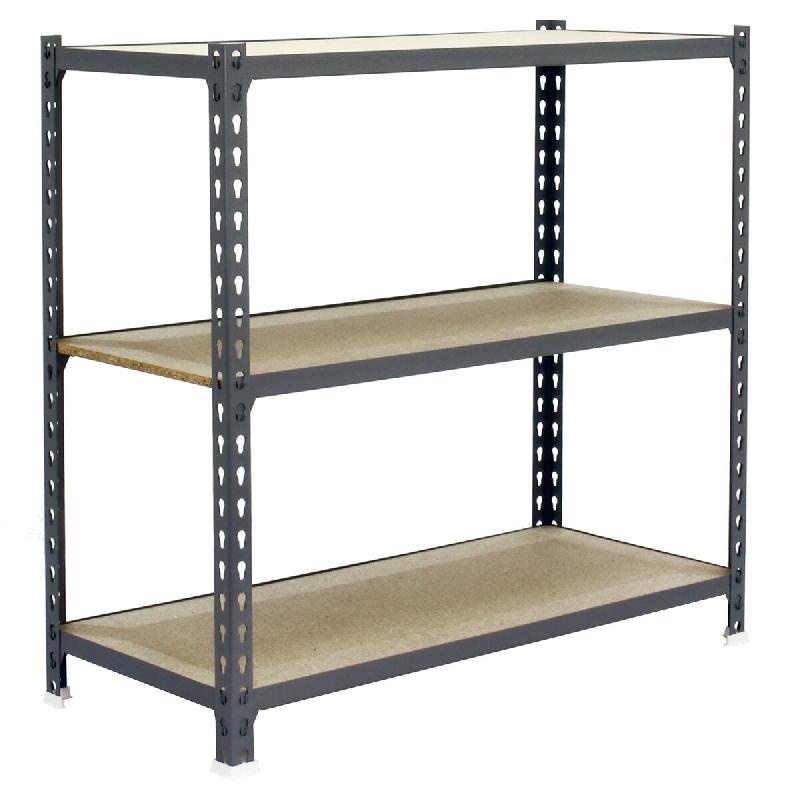 SimonRack Étagère Rangement 1000x900x300 mm, 3 niveaux, plateaux en bois, charge 150 kg par niveau, Gris - Maderclick - métal 8425437085628_0