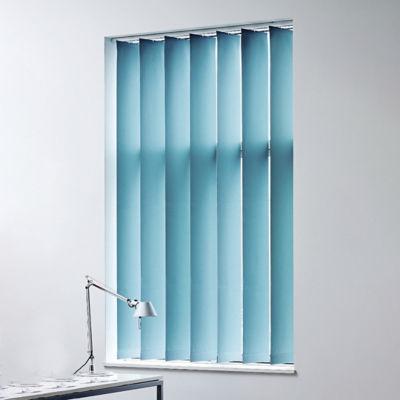 Store à bandes verticales sur mesure, lames largeur 127 mm en  polyester occultant coloris bleu_0