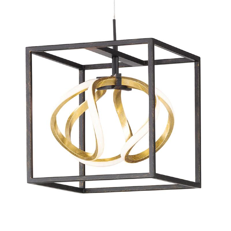 FISCHER & HONSEL SUSPENSION LED GESA AVEC CAGE MÉTALLIQUE, À 1 LAMPE
