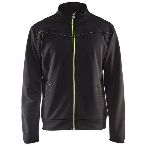 SWEAT ZIPPÉ NOIR/JAUNE FLUORESCENT TAILLE XXL - BLAKLADER