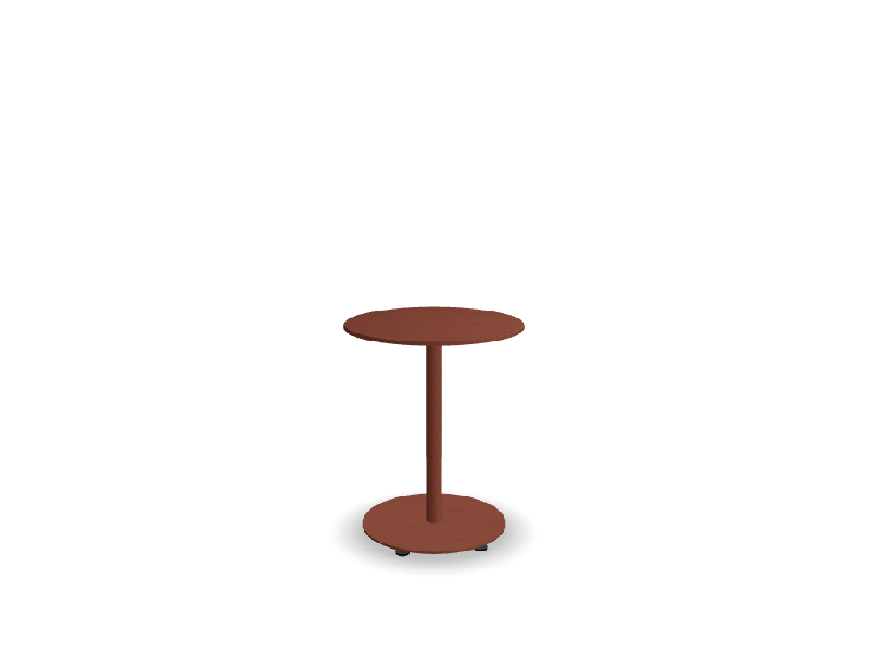 Table de café ronde 60x60 BOLT - brique_0