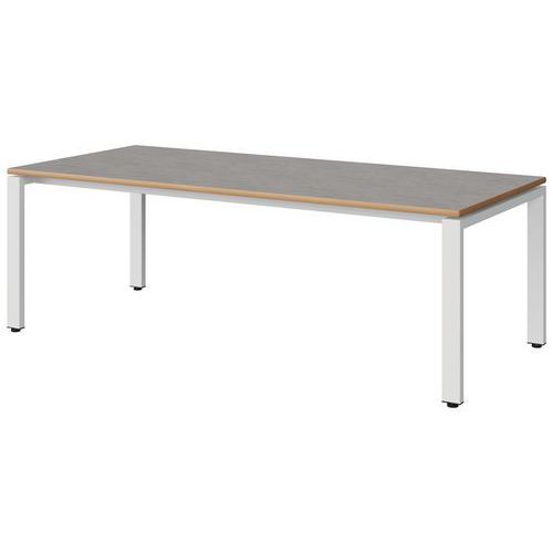 TABLE MALIBU 180X80 T3 SOUDÉ STRA ALAISÉ BÉTON F186/BLC 9016