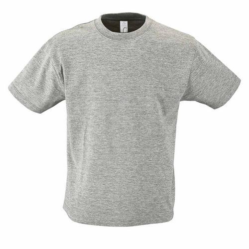 TEE-SHIRT PERSONNALISABLE ENFANT EN COTON GRIS CHINÉ