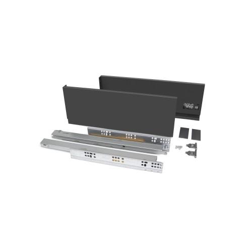 TIROIR EN KIT - CÔTÉS MÉTAL 131 MM - 40 KG - L 450 MM-ANTHRACITE-VERTEX EMUCA