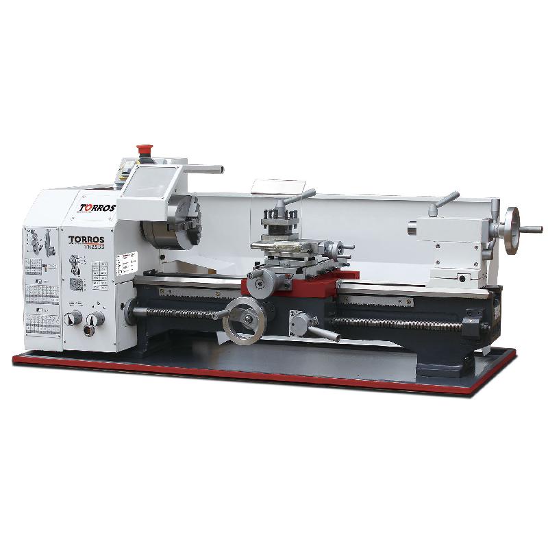 Tour à métaux d'établi hauteur des pointes 125 mm entre-pointes 550 mm alésage 26 mm 0,75 kW 230V 6 vitesses Torros TR2550 230V_0