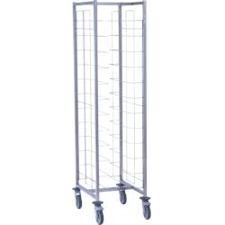 Tournus Equipement Chariot cafétéria 12 niveaux sans parois Tournus - 800081 - gris inox 800081_0