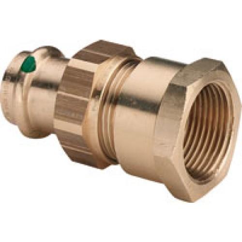 UNION 3 PIÈCES BRONZE FEMELLE CUIVRE Ø 22 TARAUDÉ FEMELLE Ø 26/34 VIEGA