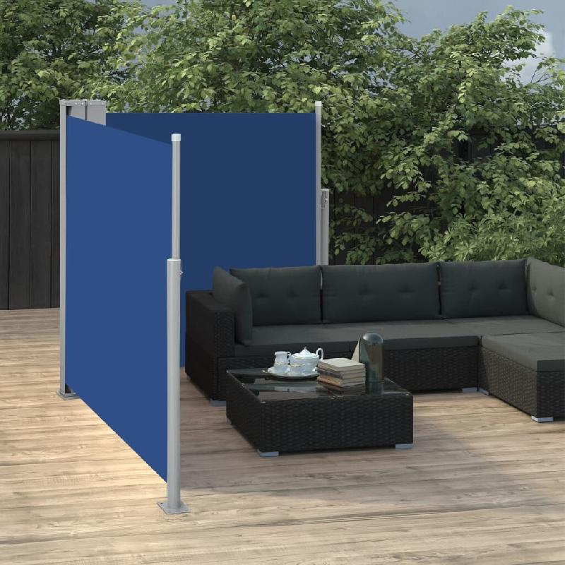 VidaXL Auvent latéral rétractable Bleu 100 x 600 cm Modèle Ventura Sud - bleu 48446_0