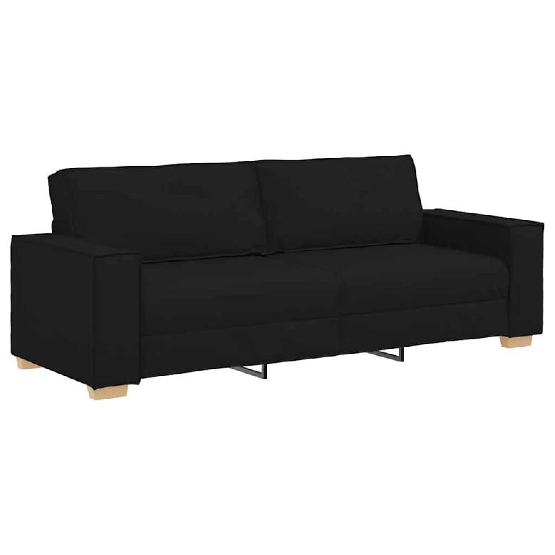 VidaXL Canapé 3 places Noir 220x78x84 cm Tissu Modèle AbriSolidité 43 - 4104992_0