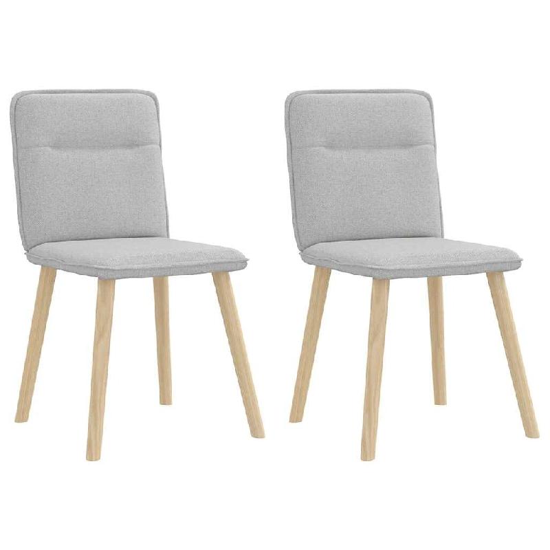 VidaXL Chaises à manger lot de 2 gris nuage tissu Modèle Fandor - 4101229_0