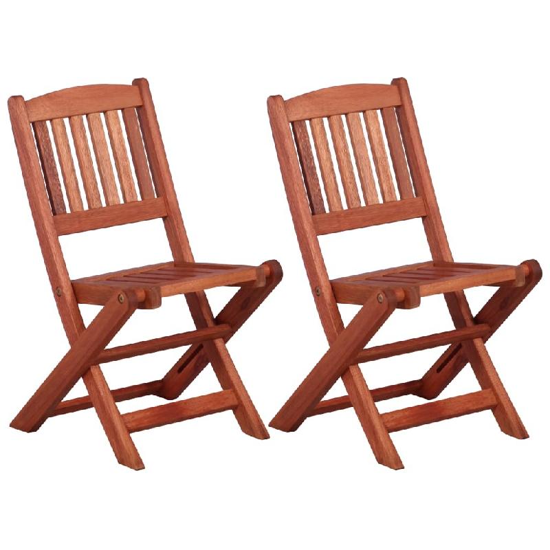 VidaXL Chaises à Manger Pour Enfants Lot De 2 Bois D Eucalyptus - 45583_0