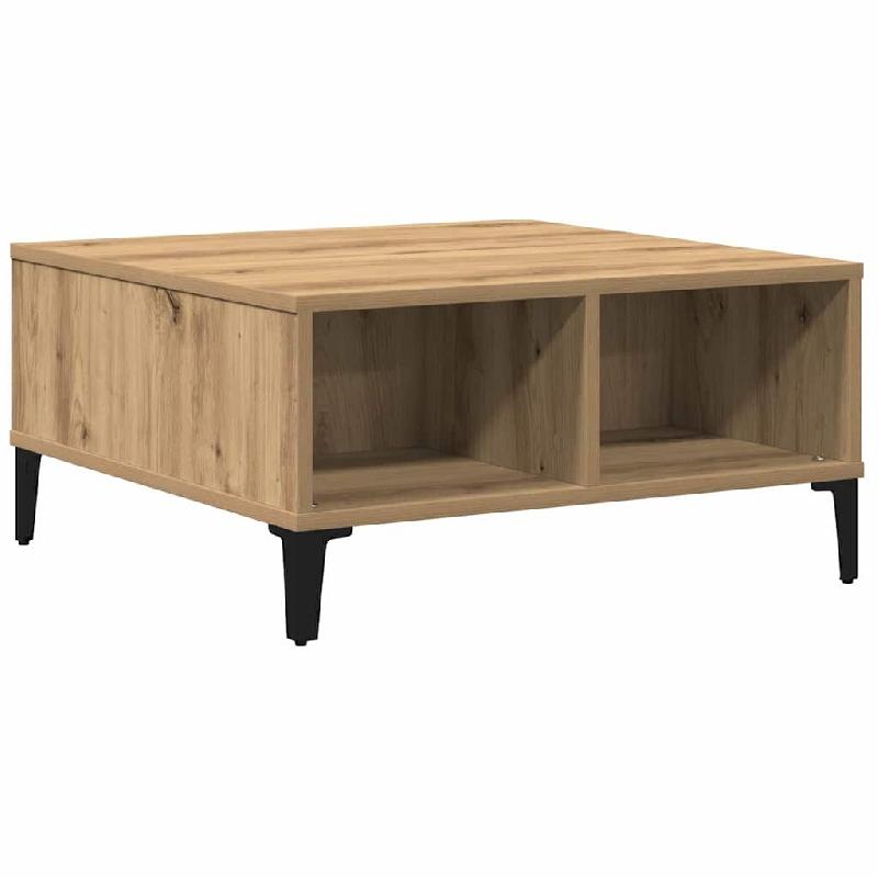 VidaXL Table basse Chêne artisanal 60 x 60 x 30 cm Modèle Ambre - 862588_0