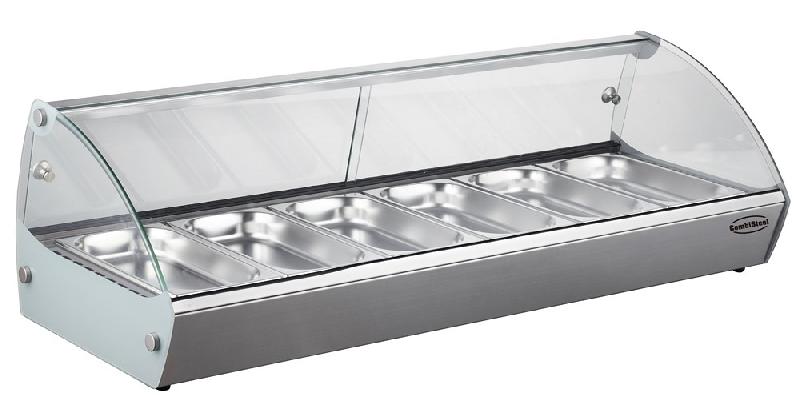 Vitrine de présentation chauffante - maintien au chaud pour 6 bacs GN 1/3 - modèle 7487.0140_0