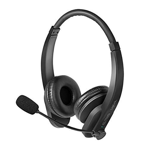 LOGILINK BT0060 - Casque stéréo Bluetooth 5.0 avec microphone - Jusqu'à 18h d'autonomie, arceau réglable et coussinets confortables_0