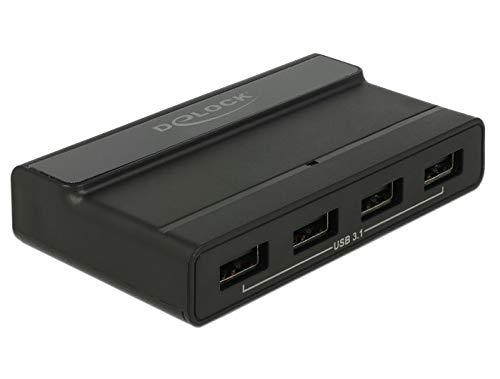 DELOCK 64053 - Hub USB 3.1 Gen 2 Type-C avec 4 ports USB Type-A - 10000 Mbit/s - Alimentation secteur_0