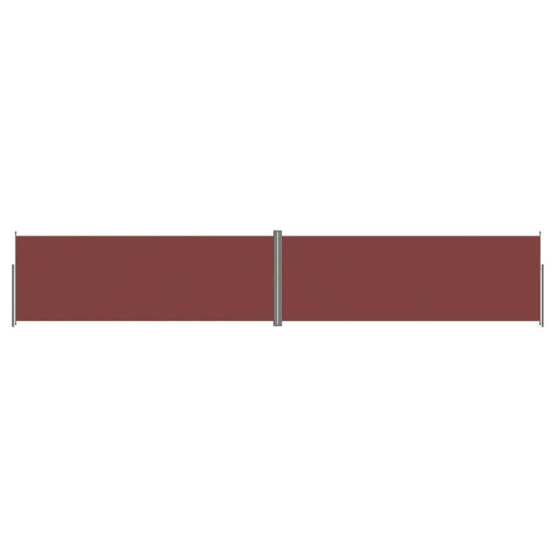 AUVENT PARAVENT STORE BRISE-VUE LATÉRAL RÉTRACTABLE DE PATIO JARDIN TERRASSE BALCON PROTECTION VISUELLE ÉCRAN 220 X 1200 CM MARRON 02_0007423_0