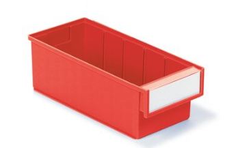 Bac étagère Rouge - 132x300x82 - étiquettes incluses, sépar._0