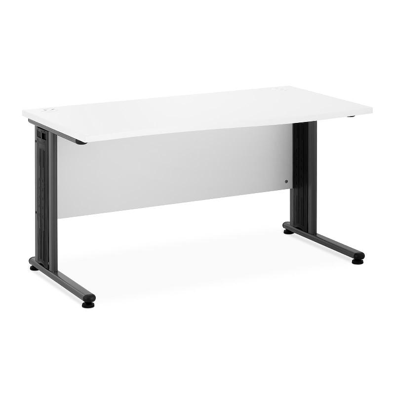 BUREAU INFORMATIQUE ORDINATEUR 140 X 73,5 CM BLANC GRIS 14_0005955_0