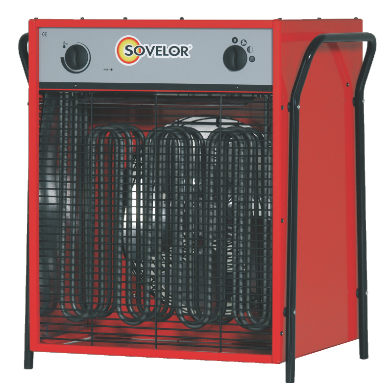 Chauffages air pulsé mobiles électriques Sovelor C22 - Puissance 22 kW - Thermostat intégré - IP44_0