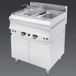 Friteuse double sur coffre fermé a gaz de marque visvardis modèle fg 8+8 er cat_0