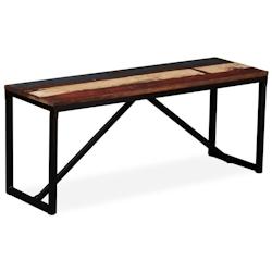 Helloshop26 - Banquette pouf tabouret meuble banc 110 cm bois de récupération massif 3002127 - 3000145611953_0