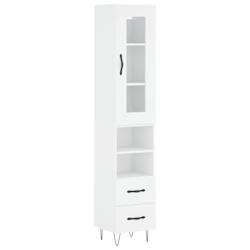 HELLOSHOP26 - Buffet bahut commode armoire meuble de rangement organisateur cuisine salle de séjour salon haut 34,5 x 34 x 180 cm bois d'ingénierie_0