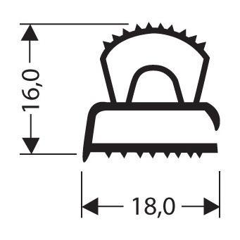 Joint pvc plat sans aimant pour meubles frigos jpf-011_0