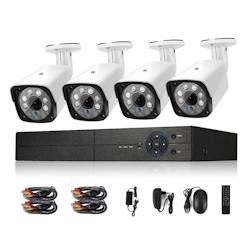 Kit Vidéosurveillance 4CH 1080P 2MP Avec Vision Nocturne et Détection de Mouvement YONIS - blanc 3615616790381_0