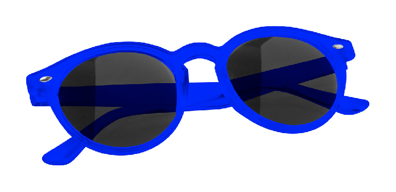 Lunettes de soleil en plastique - Protection UV400 - Couleur bleue - Poids 24g_0