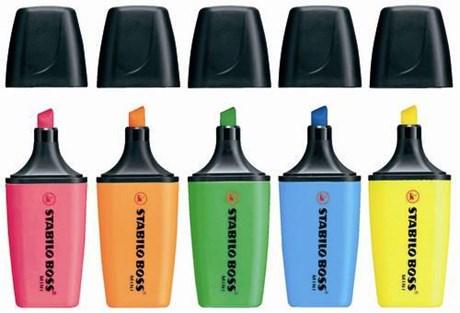 MINI SURLIGNEUR BOSS COLORIS ASSORTIS (VENDU PAR 5)