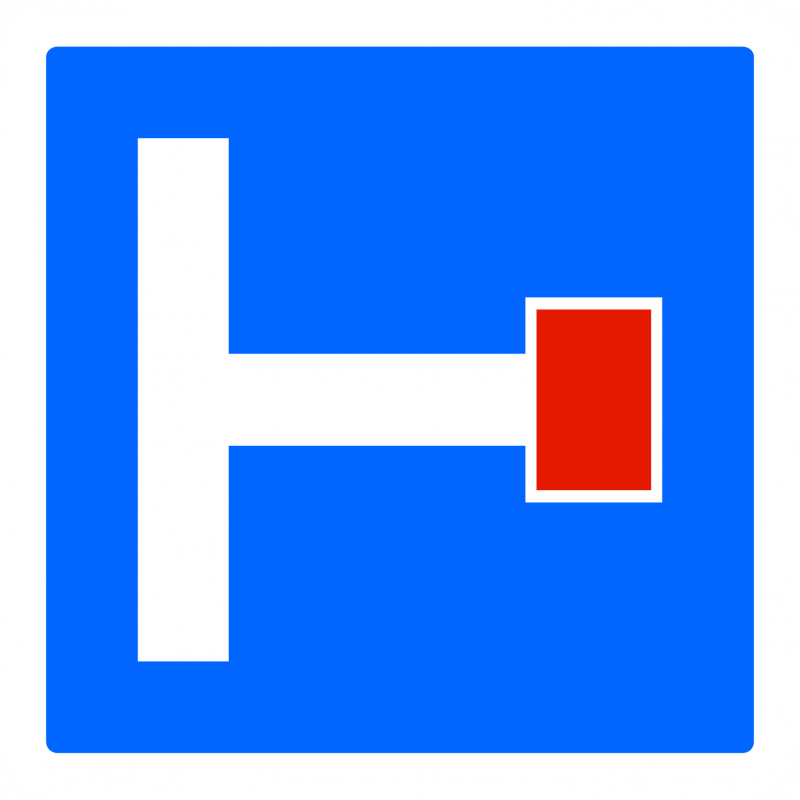 Panneau indication présignalisation d'une impasse C13B - Made in France, conforme NF et CE_0