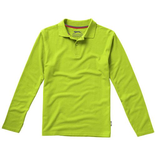Polo manche longue pour homme - Point 33106683 - 100% coton peigné, maille piquée 180 g/m²_0