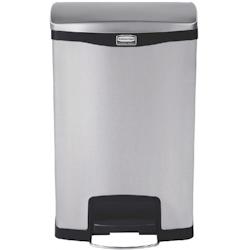 Poubelle à pédale Slim Jim Step-On 50L - Inox anti-traces - Rubbermaid 0086876224658_0