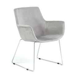 RATTATAN Fauteuil rembourré en velours d’intérieur,pieds en métal,design moderne et confortable,fauteuil relax,salon,chambre à coucher–REGINAâ_0