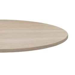 Restootab Plateau Ø120 decor marbre travertin - beige Bois manufacturé PL-R120M-TRAV.NAT_0