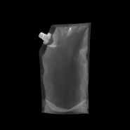 Sachet en plastique stand up - Malengé - transparent avec bouchon 250 ml - MWN00022 - largeur externe 120 mm_0
