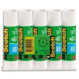 SCOTCH LOT DE 5 BATONS DE COLLE ÉCONOMIQUE DE 21 GRAMMES 85376