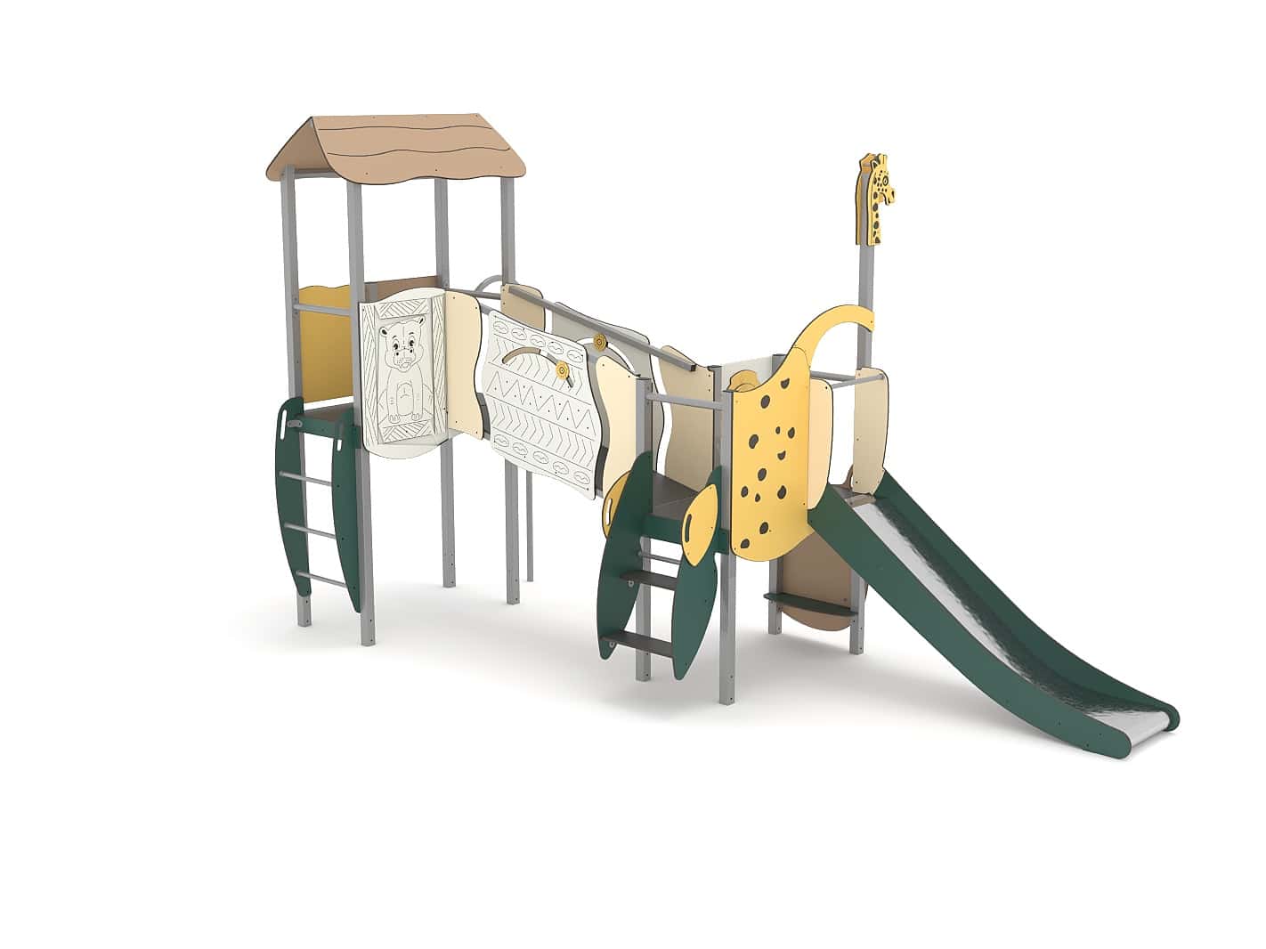 Structure multi-activités métallique Safari - LD1SAF20060 - Ludoparc pour enfants dès 1 an - Capacité 20 personnes_0