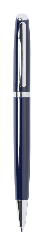 Stylo à bille en aluminium recyclé - bleu foncé - encre bleue - 19g_0
