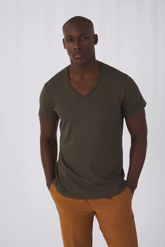 T-shirt BIO Inspire col V Homme - 100% coton biologique - Réf: CGTM044 - B&C_0