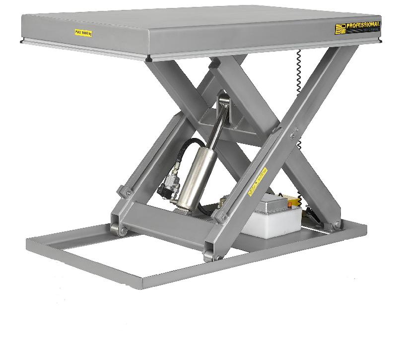 Tables élévatrices à ciseaux en acier inoxydable AISI304 - capacité 400 à 2000 kg_0