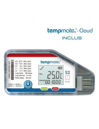 TEMPMATE S2 T Enregistreur de température usage unique 180jours_0