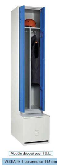 Vestiaire 1 personne en 445 mm_0