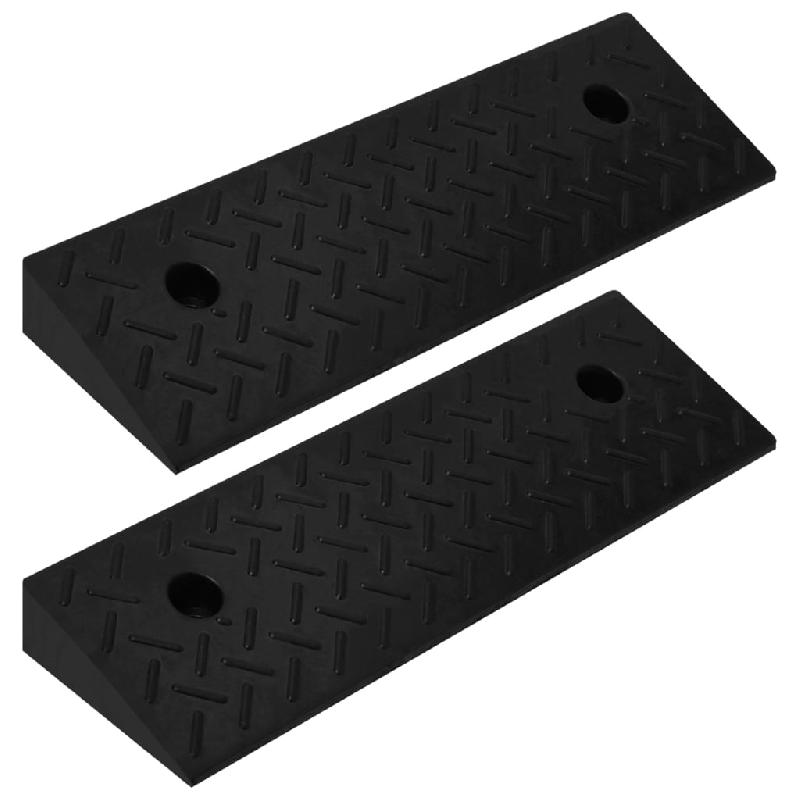 Vidaxl rampes de bordure 2 pcs 50x17,5x5 cm caoutchouc 150980_0