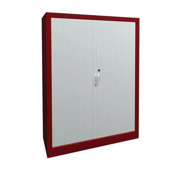 ARMOIRE À RIDEAUX LARGEUR 100 HAUTEUR 135 CM ROUGE-BLANC - MANUTAN COLLECTIVITÉS
